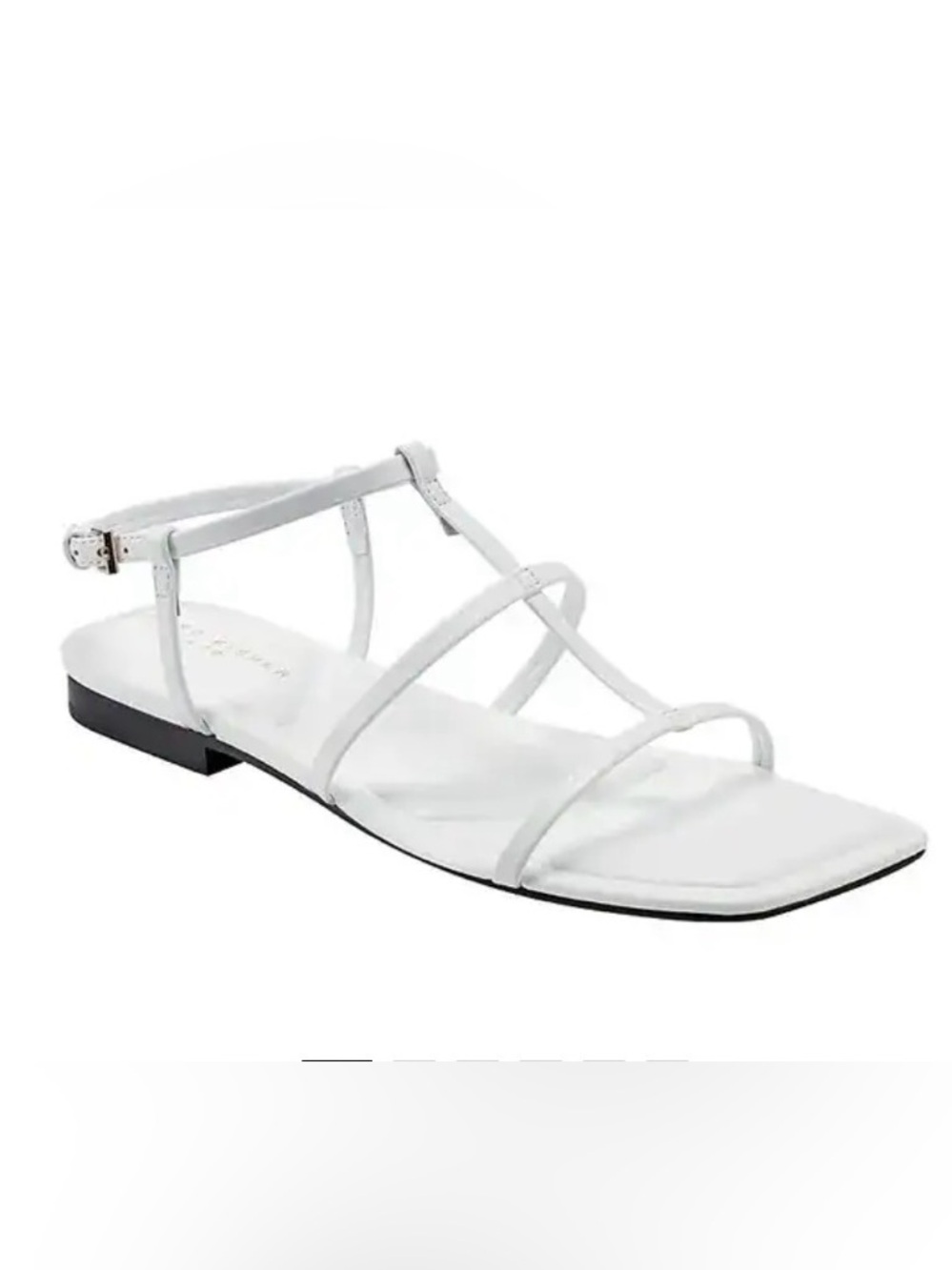 Marc Fisher Strappy White Flat Sandals New